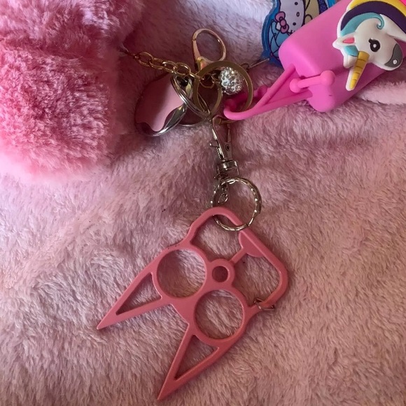 Pink Cat Self Defense Keychain Metal - Picture 2 of 4
